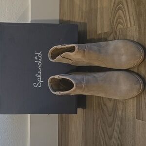 Splendid Women's "Eloise" Suede Ankle Boots - Beige